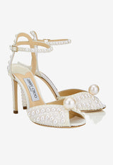 Sacora 100 All-Over Pearl Sandals in Satin
