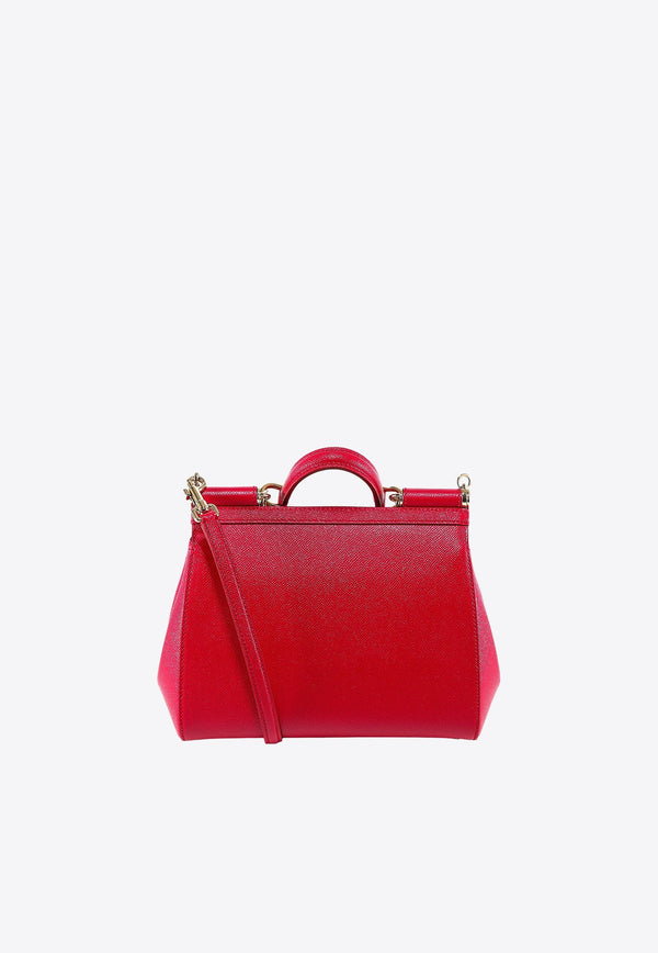 Large Sicily Top Handle Bag in Dauphine Leather