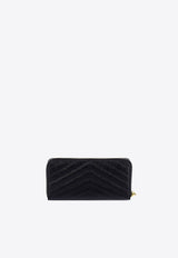 Cassandre Zip-Around Wallet in Embossed Leather