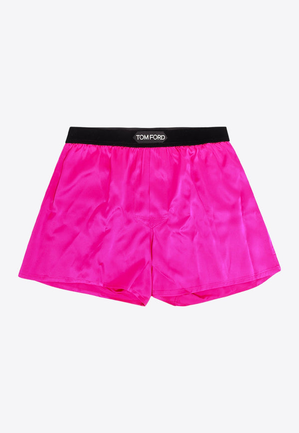 Logo Jacquard Silk Boxers