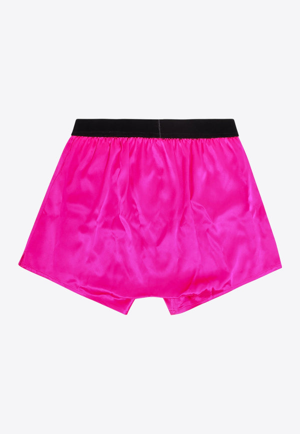 Logo Jacquard Silk Boxers