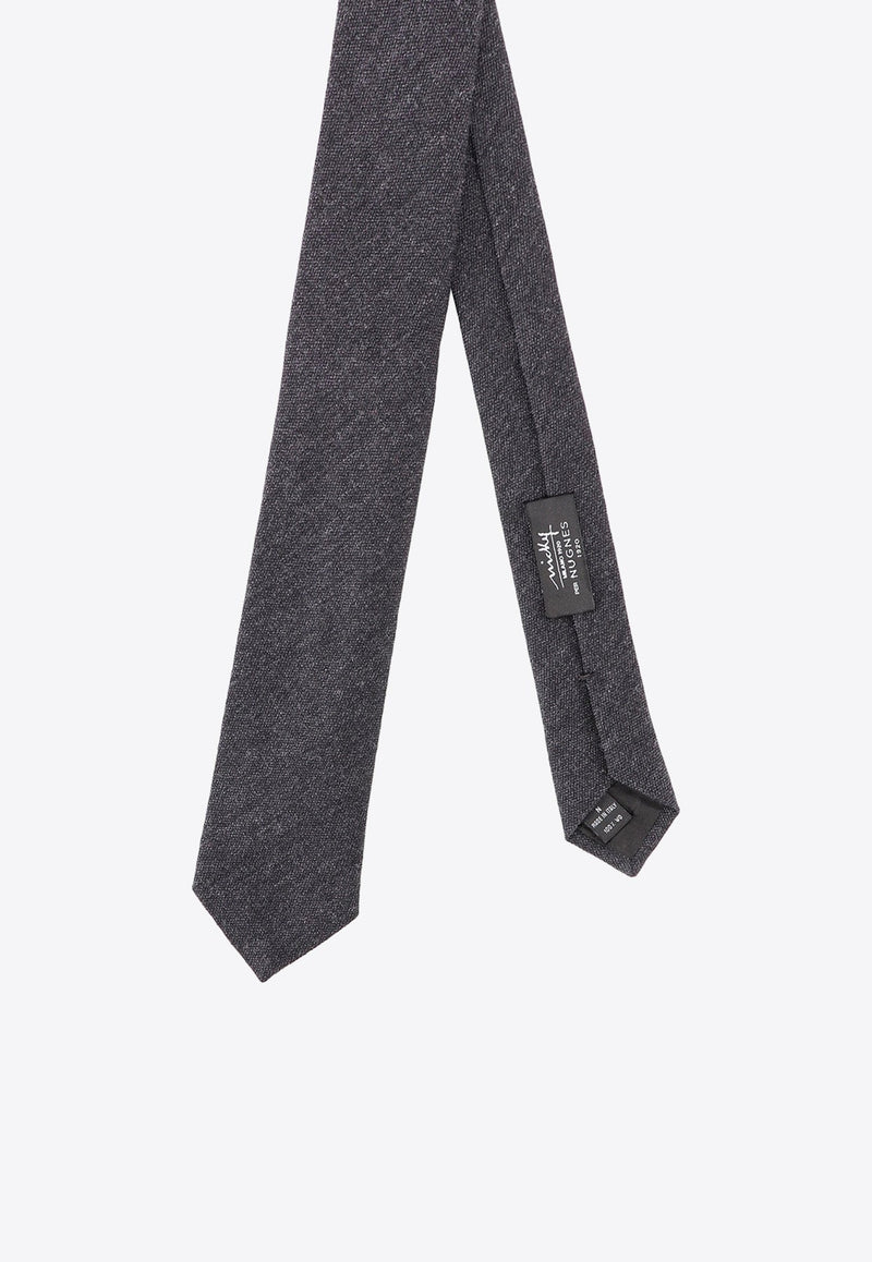 Pointed-Tip Wool Tie