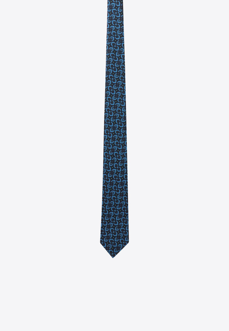 Patterned Wool-Blend Tie