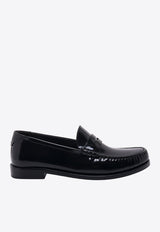 Glazed Leather Penny Loafers