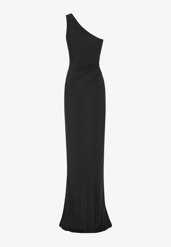 One-Shoulder Ruched Gown