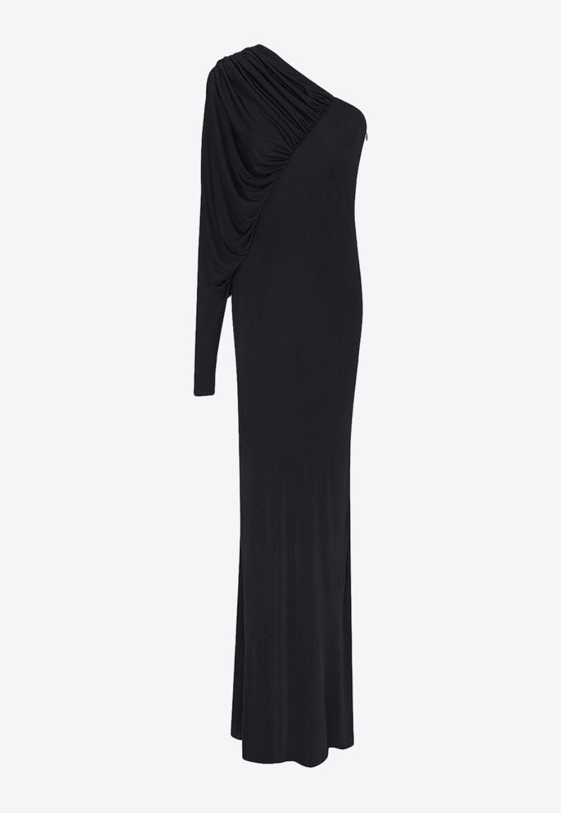 One-Shoulder Ruched Gown