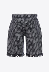 FF Jacquard Frayed Bermuda Shorts