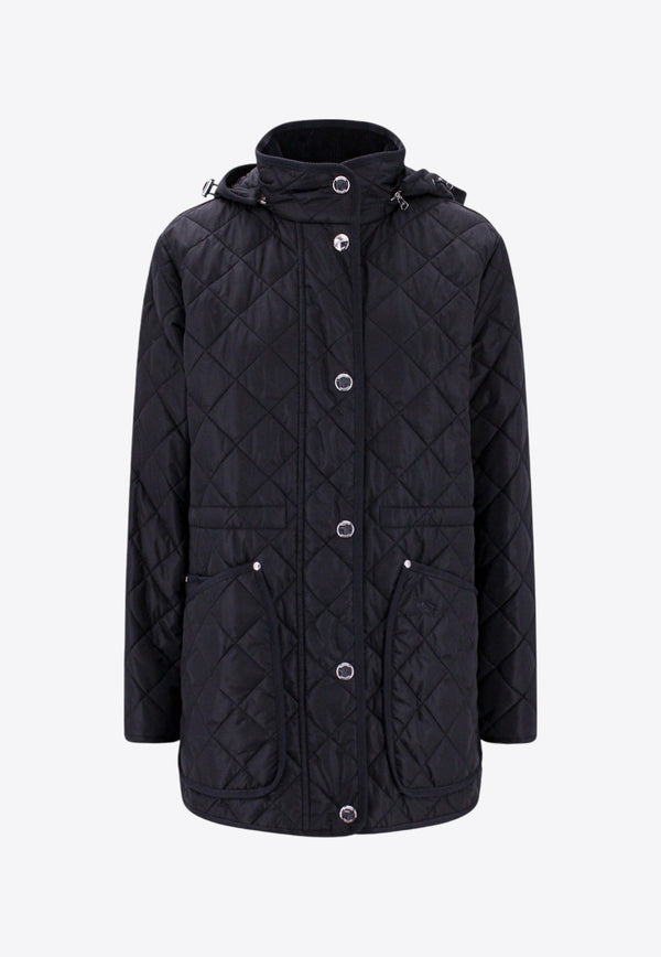 EKD Embroidered Zip-Up Quilted Jacket