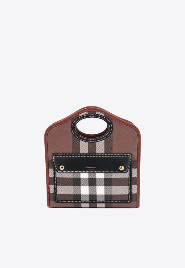 Pocket Checked Tote Bag