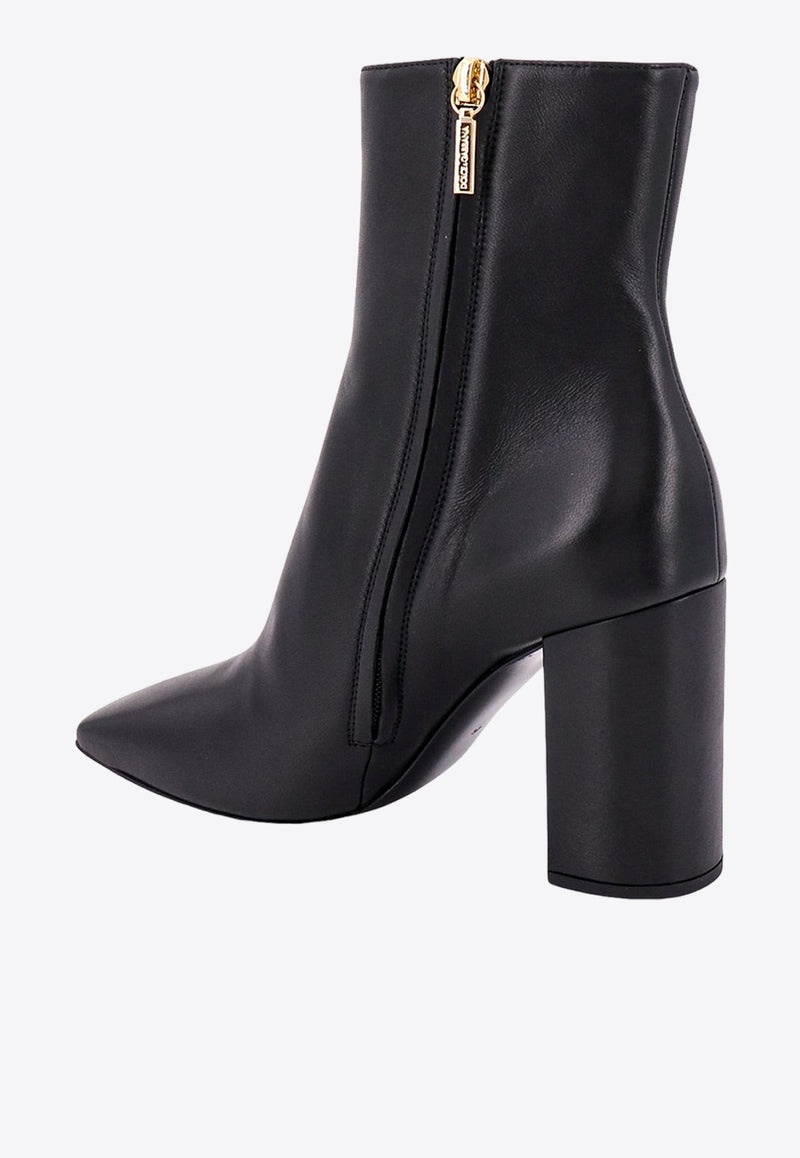 Jackie 90 DG Logo Ankle Boots in Nappa Leather
