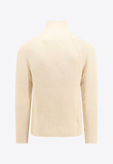 Turtle-Neck Ribbed Sweater