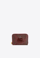 Paisley Jacquard Zip-Around Cardholder