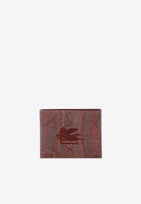 Small Paisley Jacquard Bi-Fold Wallet