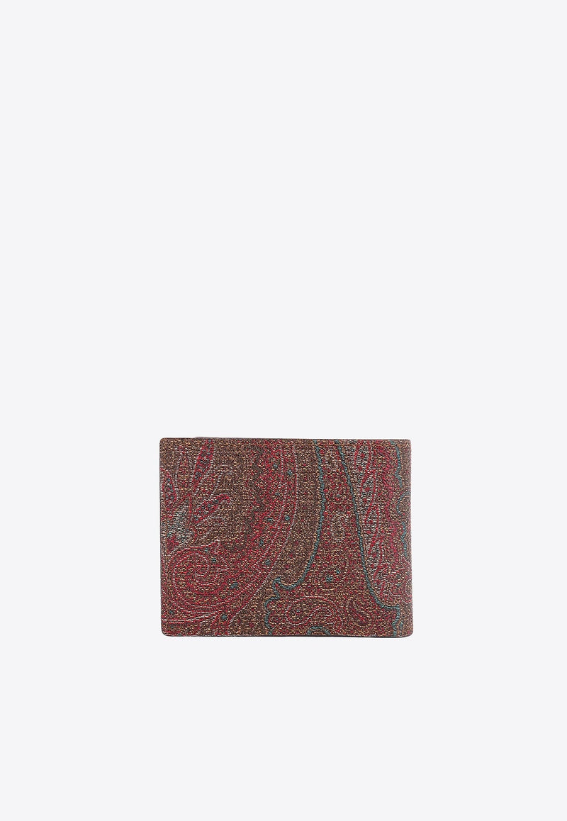 Small Paisley Jacquard Bi-Fold Wallet