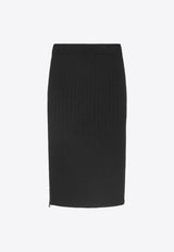 Ribbed Midi Skirt