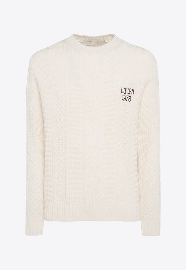 Embroidered Logo Virgin Wool Sweater