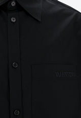 Long-Sleeved Embroidered Logo Shirt