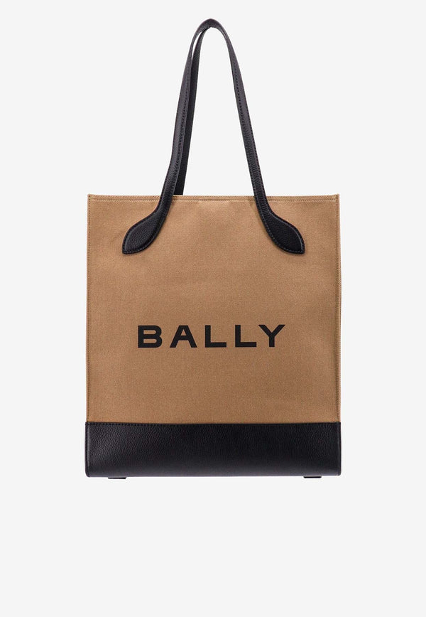 Logo Print Canvas Tote Bag