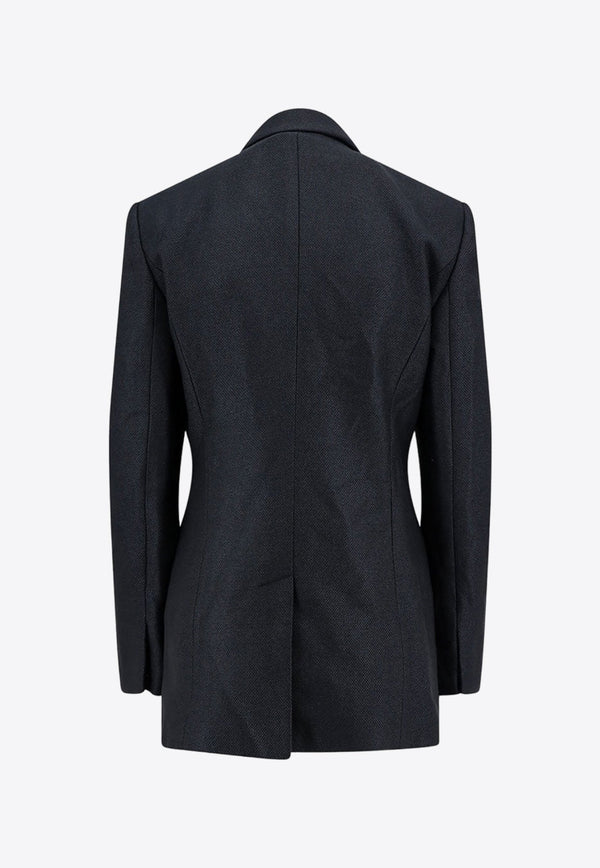 Double-Breasted Silk and Wool Blazer