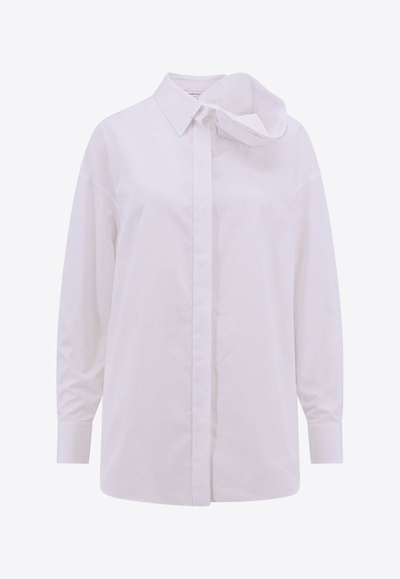 Draped Orchid Detail Shirt