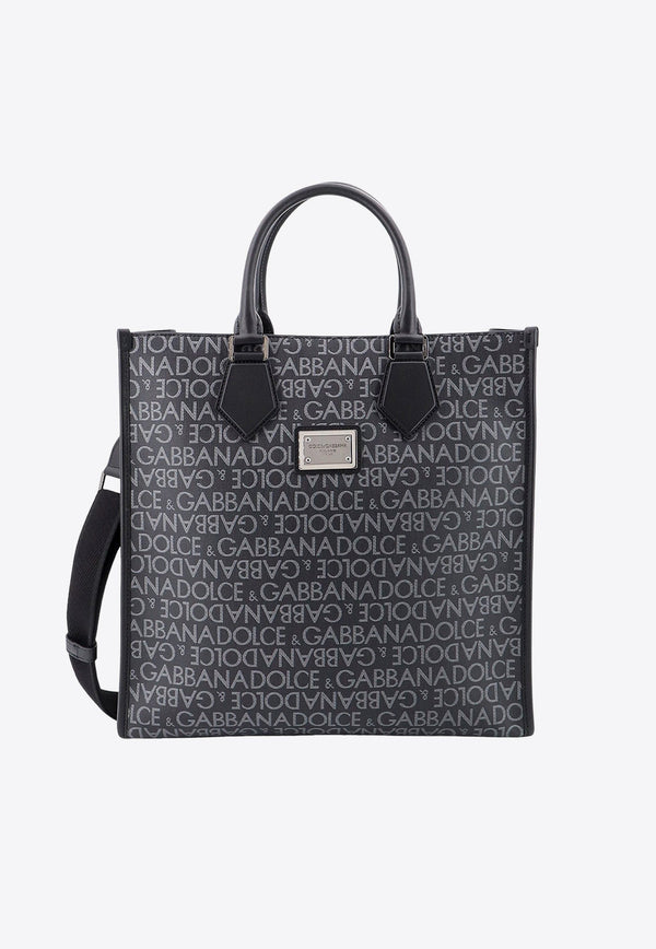 Medium Coated Jacquard Tote Bag