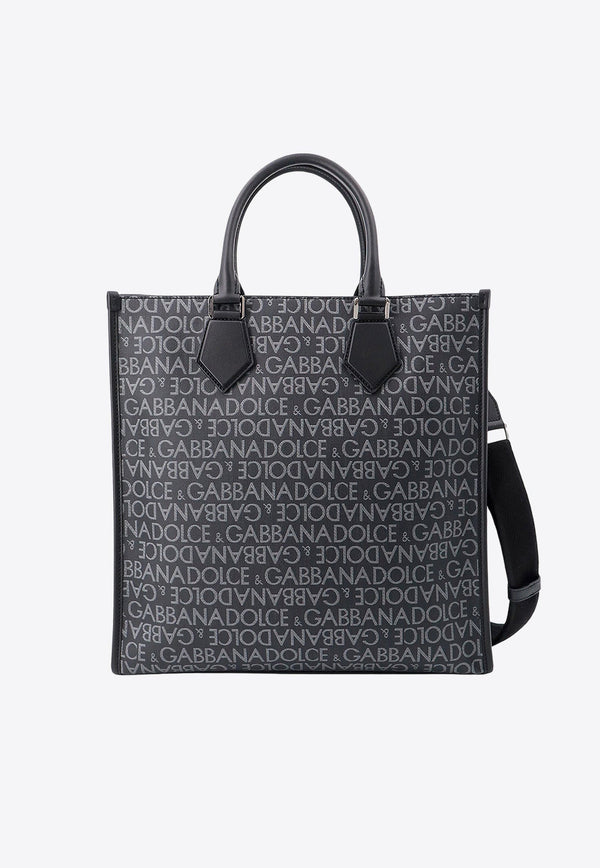 Medium Coated Jacquard Tote Bag