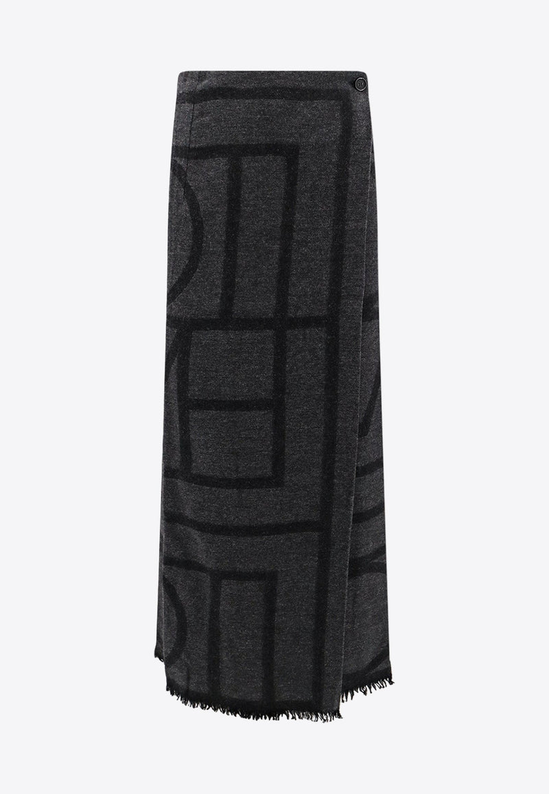 Monogram Jacquard Maxi Skirt