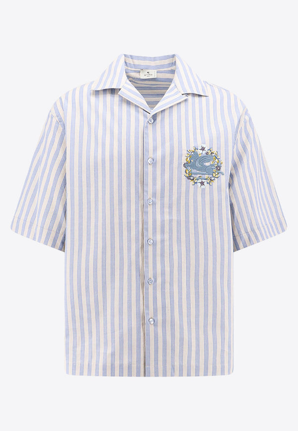 Pegaso Logo Striped Shirt