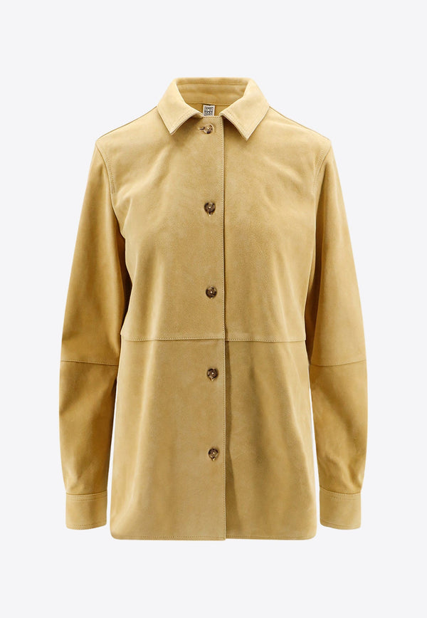 Paneled Suede Shirt