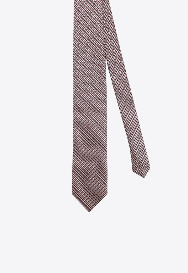 Stripe Pattern Silk Tie