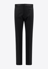 Straight-Leg Wool-Blend Pants