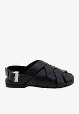 Alfie Intreccio Leather Sandals