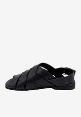 Alfie Intreccio Leather Sandals