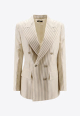 Wallis Double-Breasted Stripe Blazer