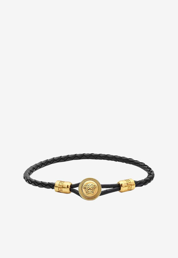 Medusa Biggie Braided Leather Bracelet