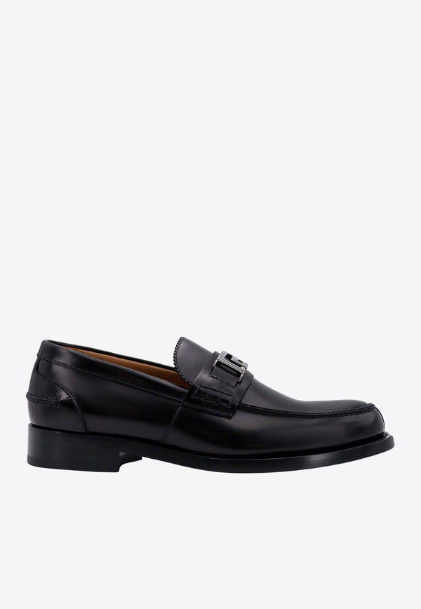Greca Patent Leather Loafers