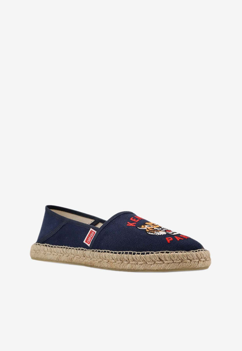 Lucky Tiger Embroidered Espadrilles