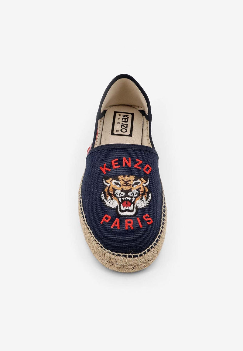 Lucky Tiger Embroidered Espadrilles