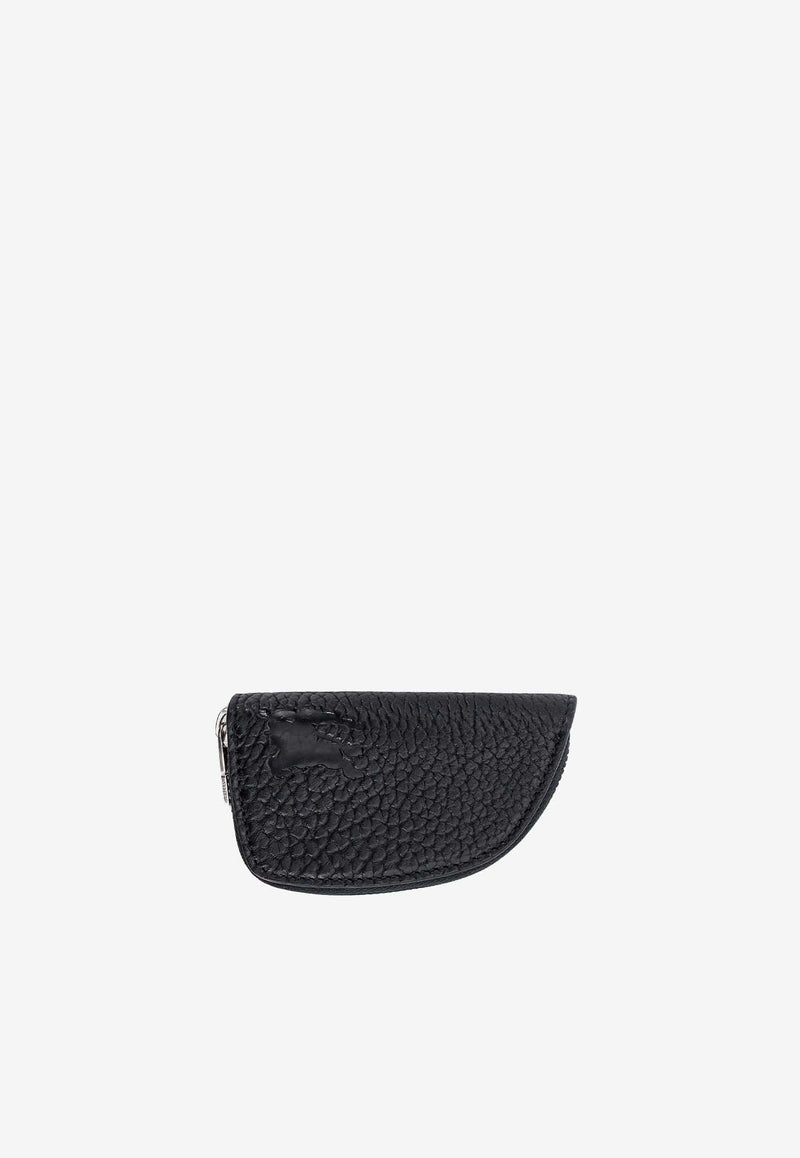 Shield Grained Leather Coin Purse