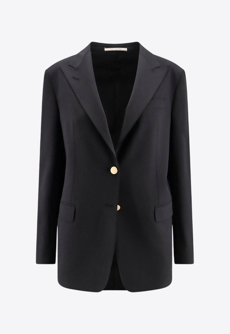 Single-Breasted Wool-Blend Blazer