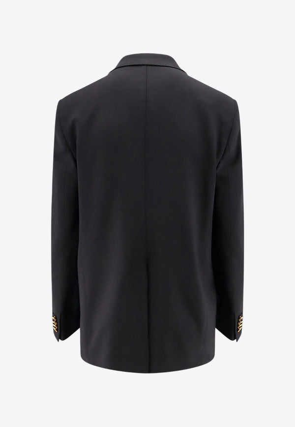 Single-Breasted Wool-Blend Blazer