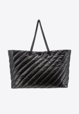 Large Crush Quilted Tote Bag