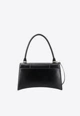 Medium Hourglass Leather Top Handle Bag