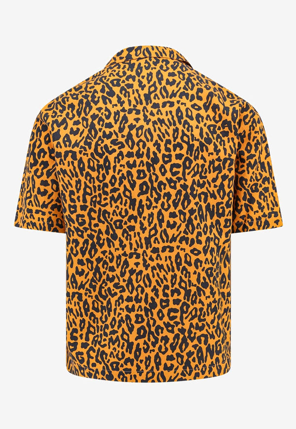 Cheetah Print Short-Sleeved Shirt