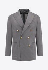 Double-Breasted Wool-Blend Blazer