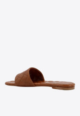 Amy Intreccio Leather Flat Sandals