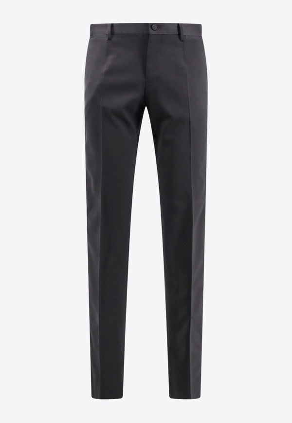 Wool-Blend Tuxedo Pants