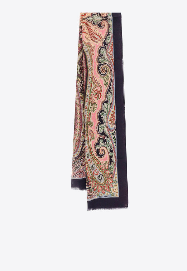 Paisley Print Silk Scarf