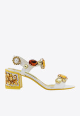 Keira 60 Embellished Sandals in Patent Leather