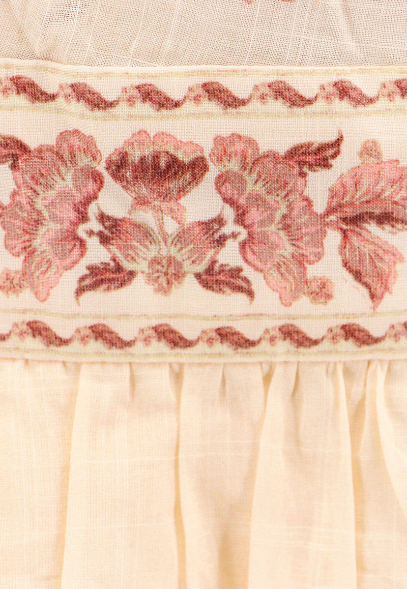 Waverly Floral Print Mini Wrap Dress
